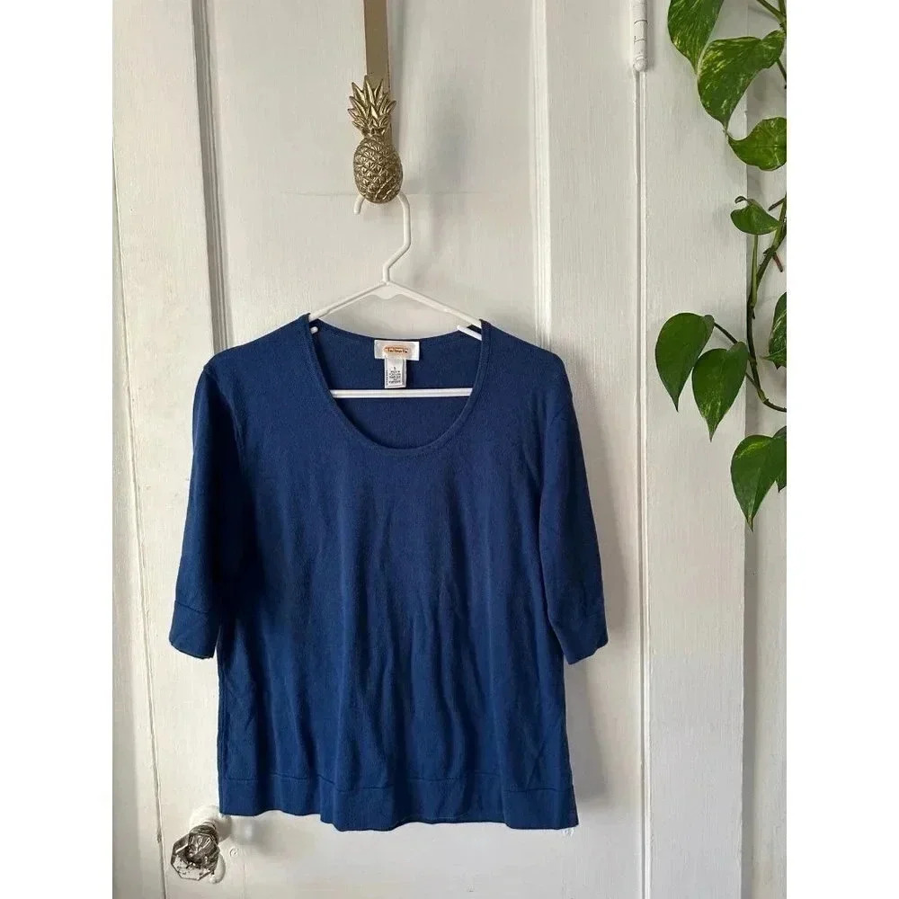 Talbots Women’s size large blue blouse